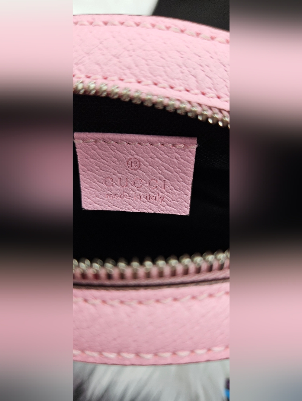 GUCCI Rainbow Psychedelic Round Shoulder Messenger Bag Purse Pink Handbag - Picture 16 of 17
